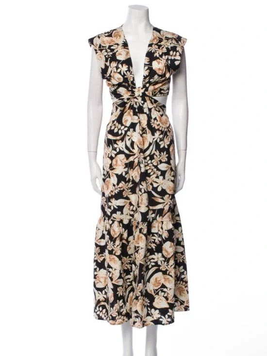 Jason Wu | Floral Cut Out Maxi Dress Size: Small - Picture 1 of 6